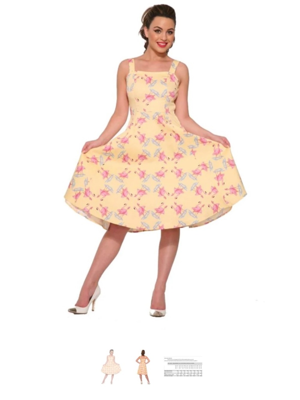 Hearts & Roses Summer Flamingo Dress